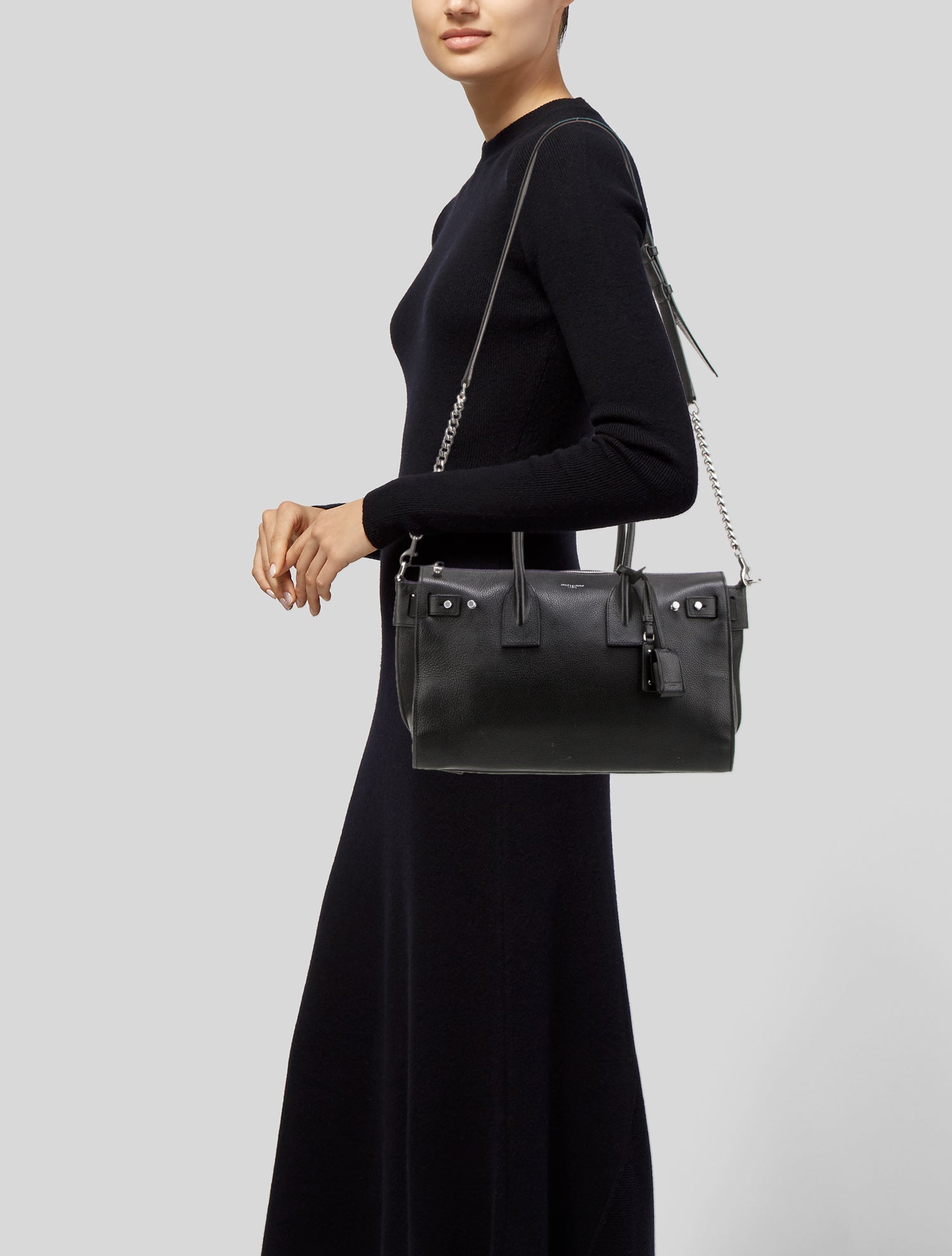 Saint Laurent Leather Sac De Jour Small